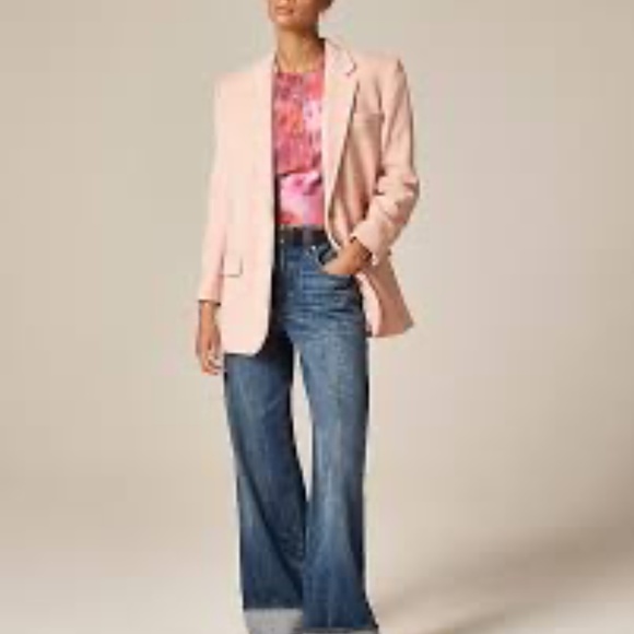 J CREW NWT Brushed Cashmere T-Shirt in Watercolor Floral - Picture 2 of 6